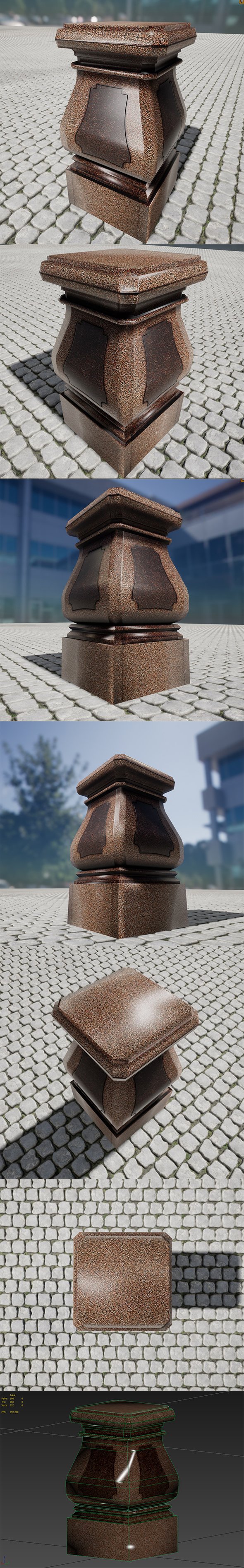 Monument Low Poly model - 3DOcean Item for Sale