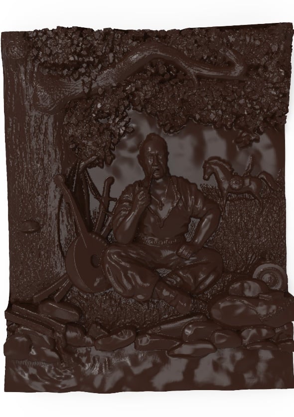 Cossack Mamay Bas relief - 3DOcean Item for Sale