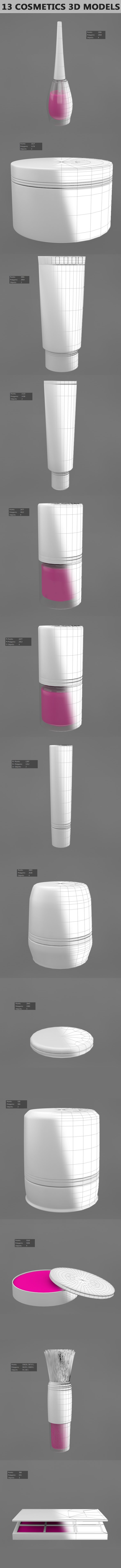 13 Cosmetics 3D Models - 3DOcean Item for Sale