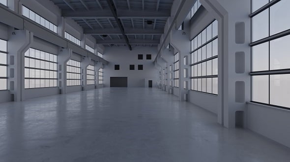 Factory Hall Interior 3 - 3DOcean Item for Sale