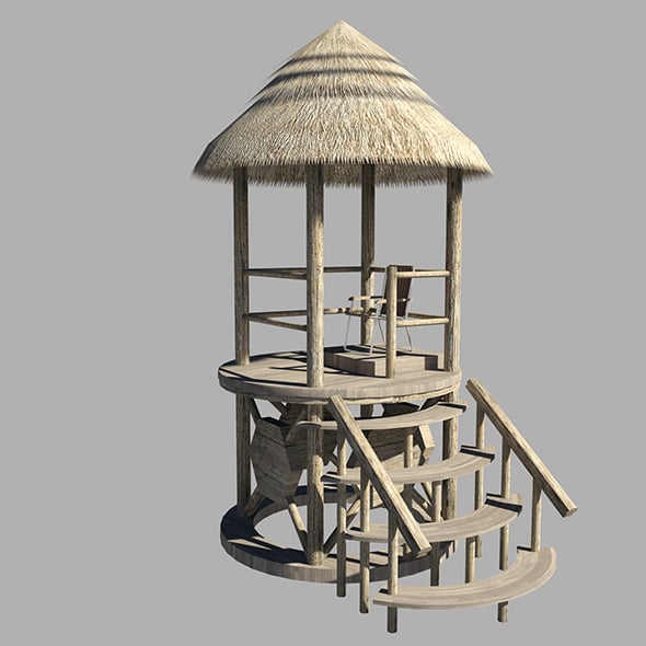 Lifeguard Tower 3d Model - 3DOcean Item for Sale
