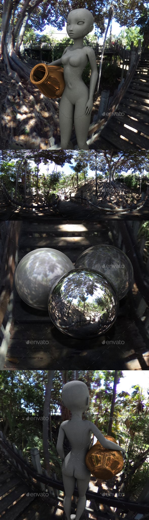 Tropical Shadowy Walkway HDRI - 3DOcean Item for Sale