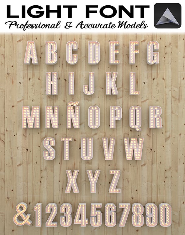 Light Font - 3DOcean Item for Sale