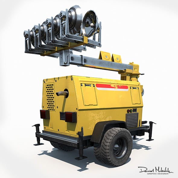 Tower Light Low Poly PBR - 3DOcean Item for Sale