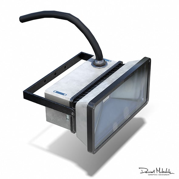 Led Halogen Low Poly PBR - 3DOcean Item for Sale