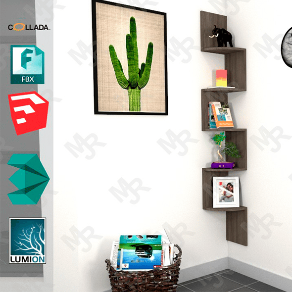 Wooden Corner Stand Pack - 3DOcean Item for Sale