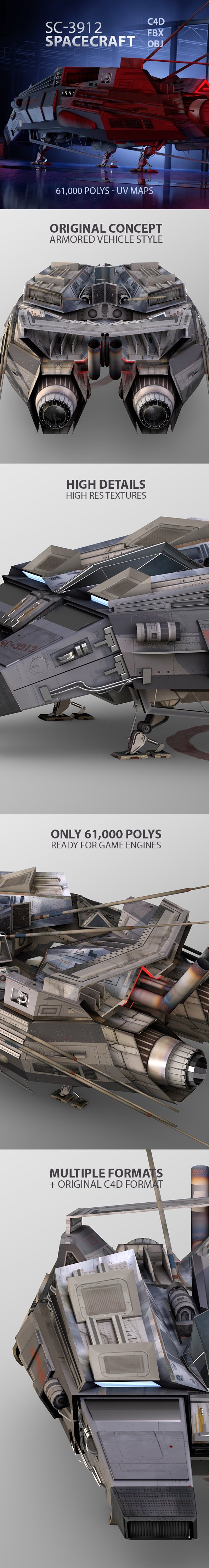 Spacecraft & Air Vehicle - 3DOcean Item for Sale