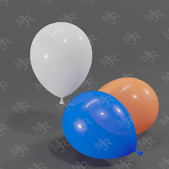 Balloons 3D model - 3DOcean Item for Sale