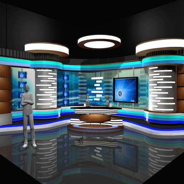 Virtual TV Studio News Set 2 - 3DOcean Item for Sale