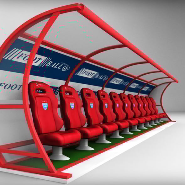 Stadium seating reserve bench - 3DOcean Item for Sale