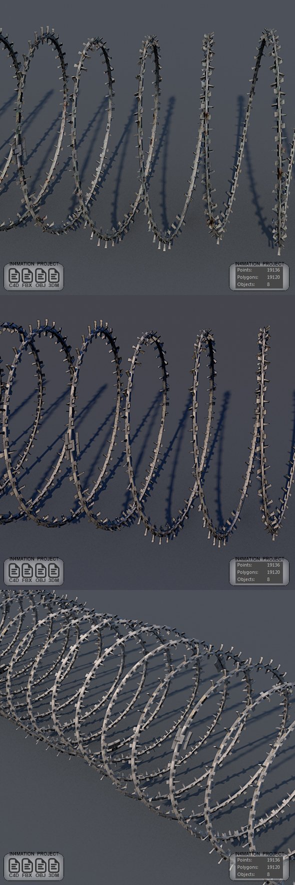Barbed wire - 3DOcean Item for Sale