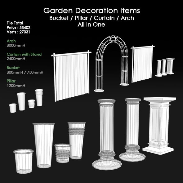 Garden-Decoration-Items - 3DOcean Item for Sale