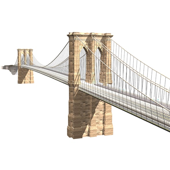 Brooklyn Bridge 3d model - 3DOcean Item for Sale