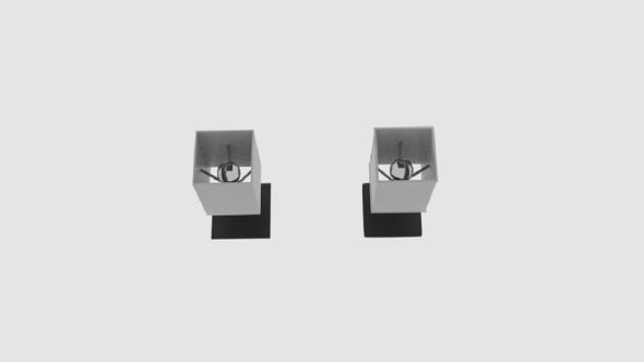 Flat Table Steel Lamp Rectangle - 3DOcean Item for Sale