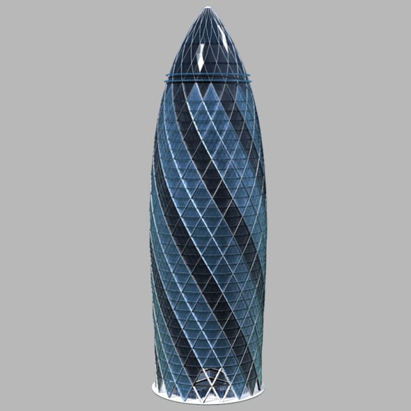 The Gherkin 30 St Mary Axe Skyscraper - 3DOcean Item for Sale