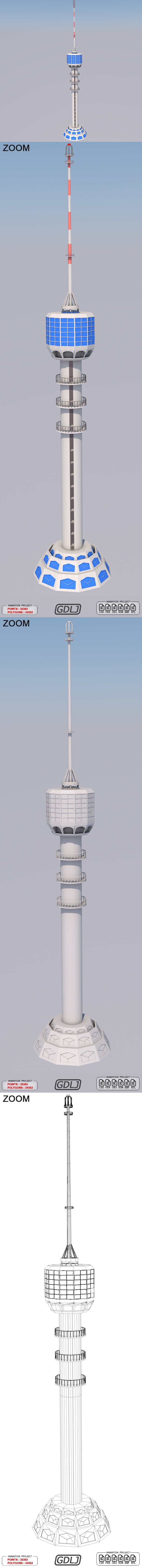 Baghdad Communications Tower - 3DOcean Item for Sale