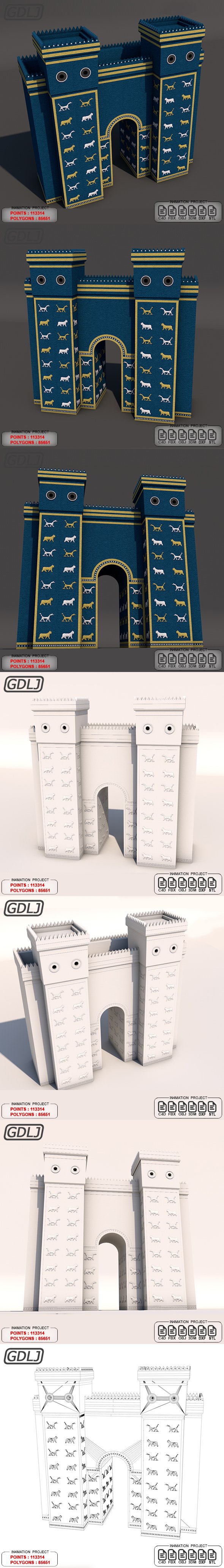 Ishtar Gate - 3DOcean Item for Sale