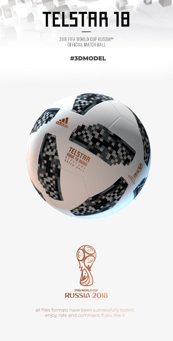 Official Match Ball Russia 2018 Telstar - 3DOcean Item for Sale