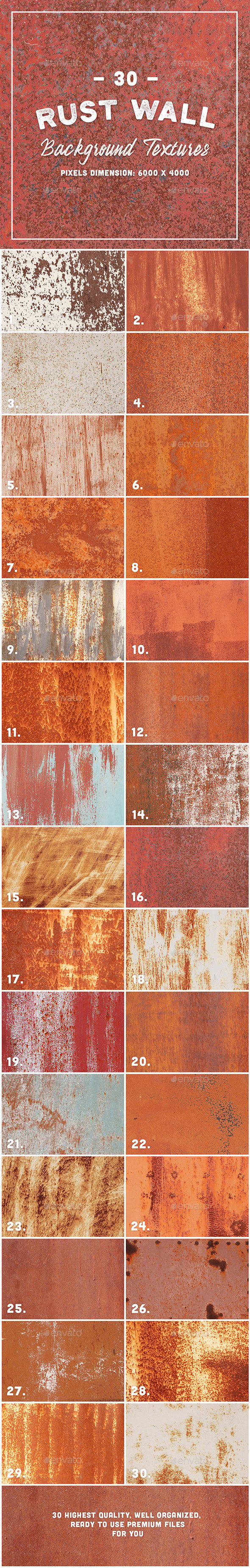30 Rust Wall Background Textures by TexturesStore | 3DOcean