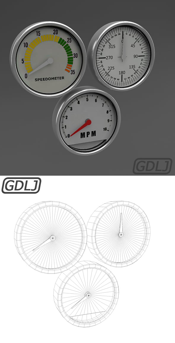 3 Car Meter - 3DOcean Item for Sale