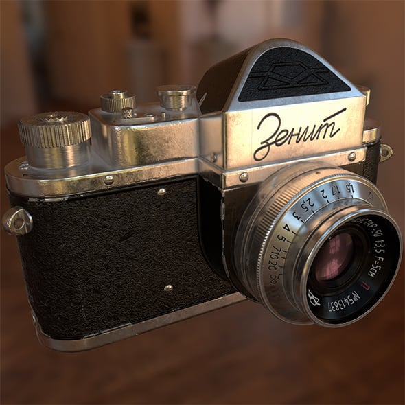 "Zenit" soviet photo camera (1952) - 3DOcean Item for Sale