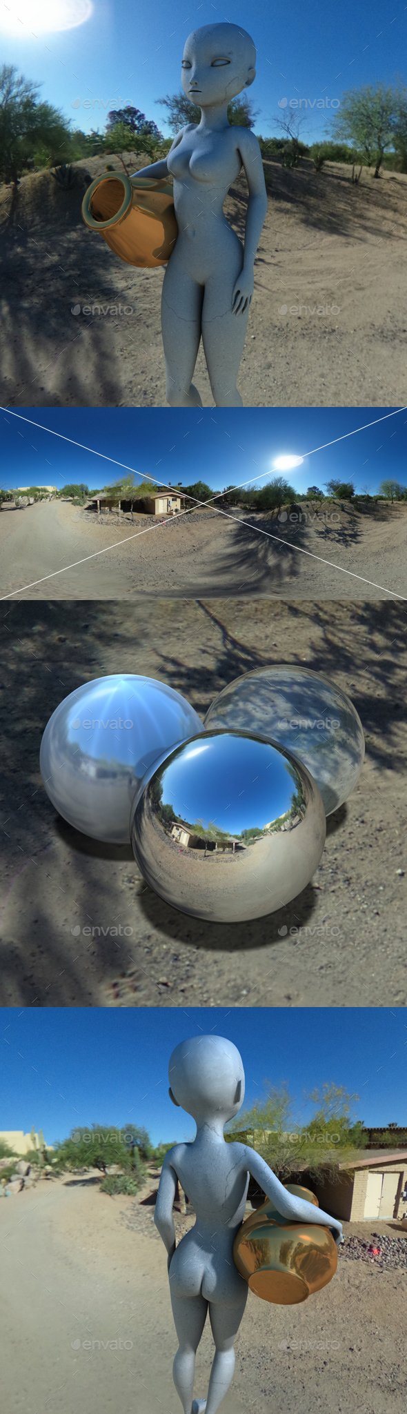 Empty Western Town HDRI - 3DOcean Item for Sale