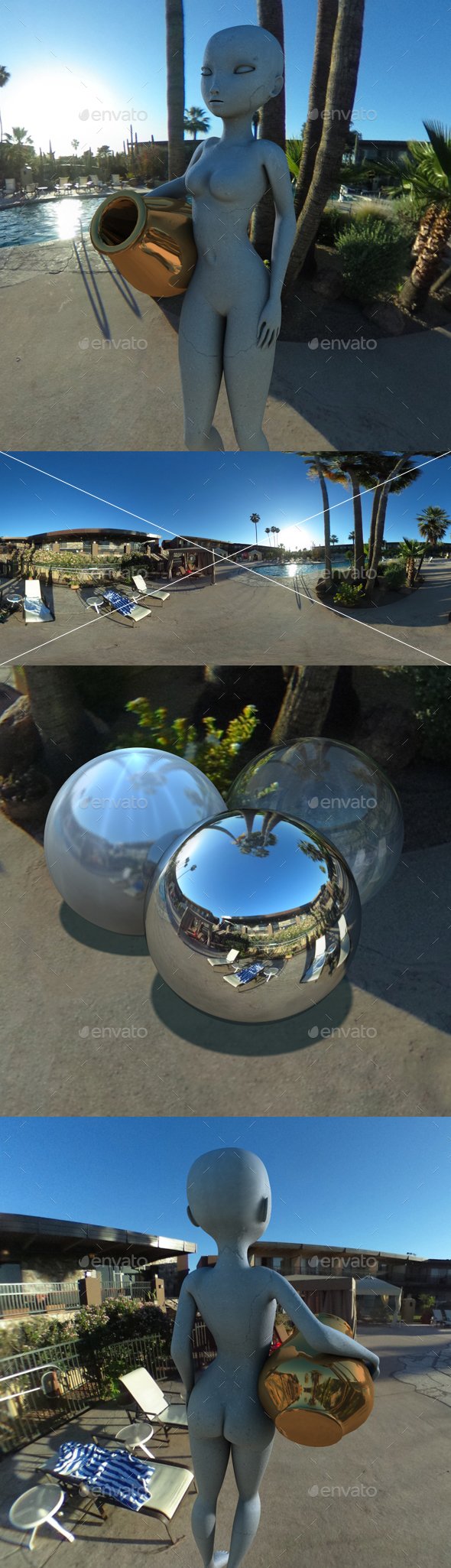 Hotel Poolside HDRI. - 3DOcean Item for Sale