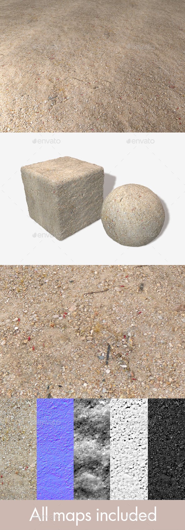 Desert Ground with Petals Seamless Texture - 3DOcean Item for Sale