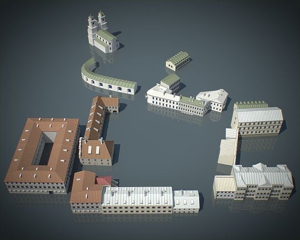 Old Town Buildings - 3DOcean Item for Sale