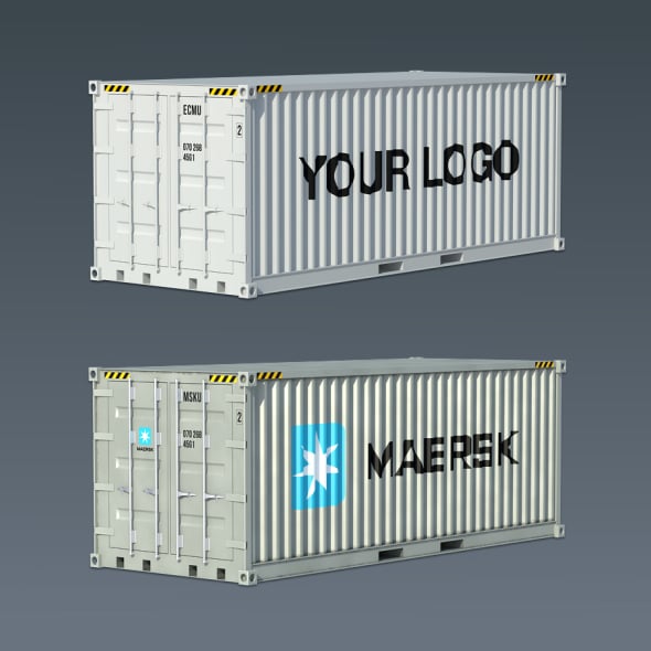 Cargo Container With UV - 3DOcean Item for Sale