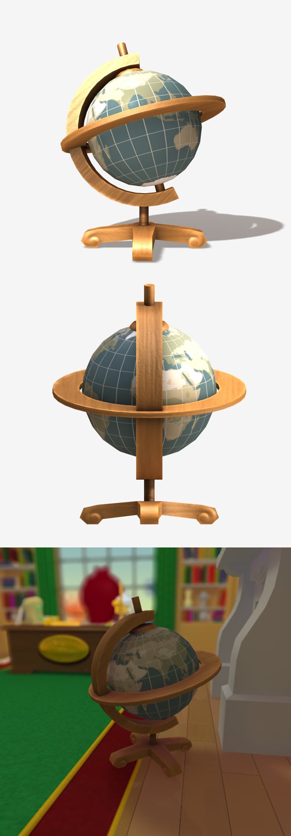 Low Poly Earth Globe - 3DOcean Item for Sale