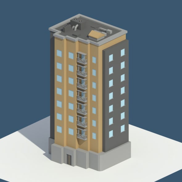 Low Poly Aparment 1 - 3DOcean Item for Sale
