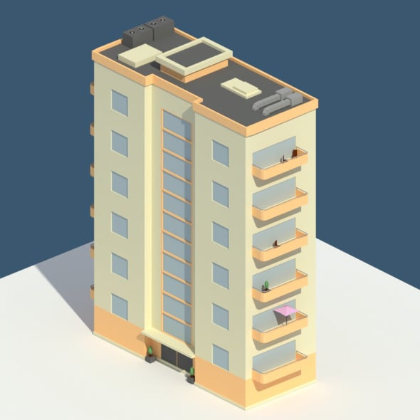 Low Poly Aparment 2 - 3DOcean Item for Sale