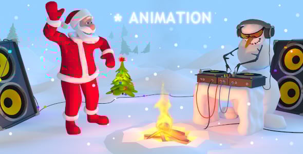 Santa Party 3D Animaton Kit - 3DOcean Item for Sale