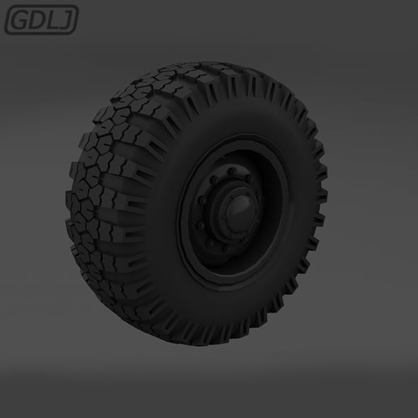 Off-road wheel Tires - 3DOcean Item for Sale