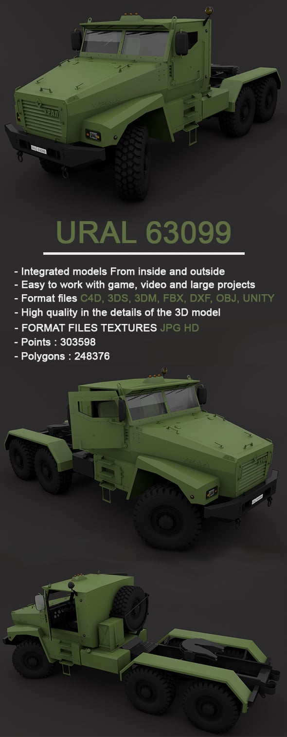 UraL 63099 Full 3D Model - 3DOcean Item for Sale