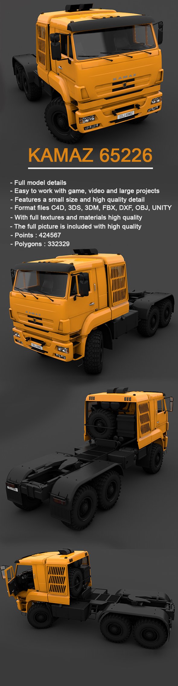 Kamaz Truck 2010 - 3DOcean Item for Sale