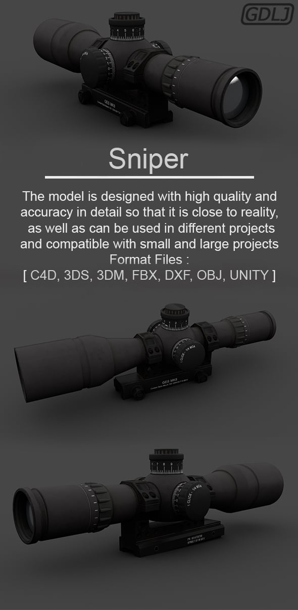 Sniper - 3DOcean Item for Sale