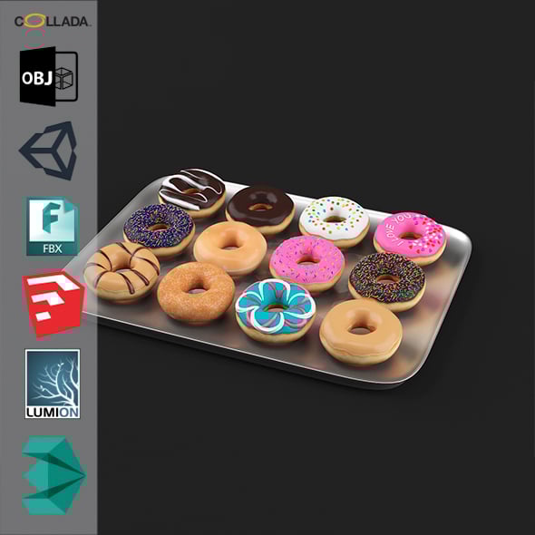 Donuts Pack1 - 3DOcean Item for Sale