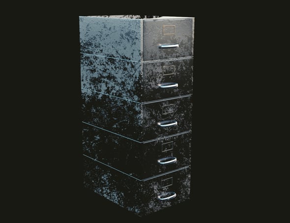 Old Filing Cabinet - 3DOcean Item for Sale