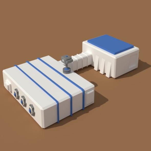Low Poly Scifi Hangar 2 - 3DOcean Item for Sale