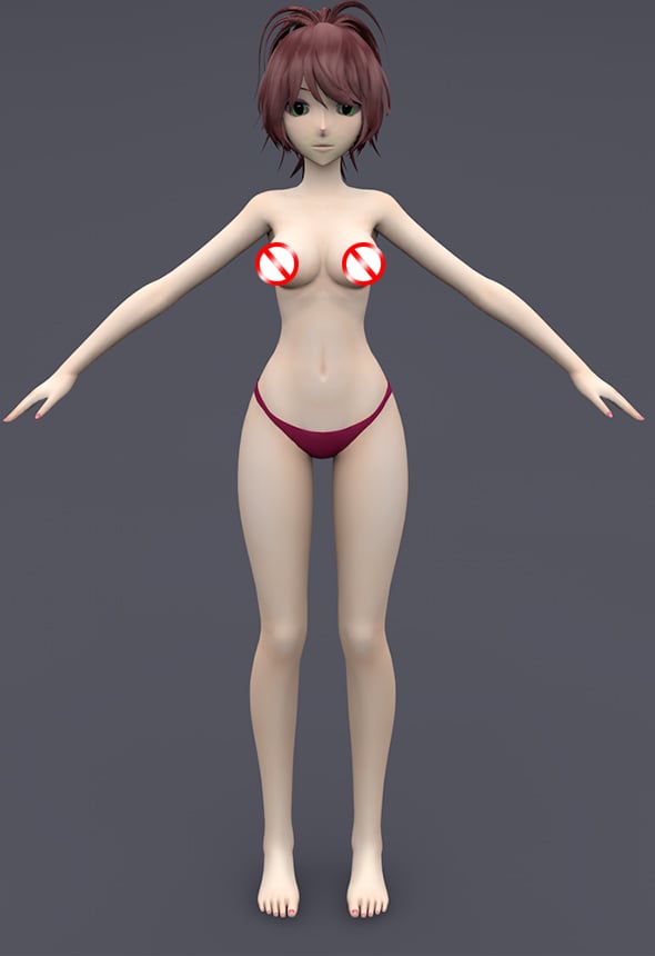 Anime Girl - 3DOcean Item for Sale