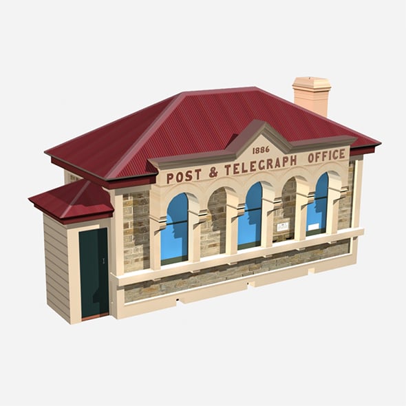 Post Office Building - 3DOcean Item for Sale