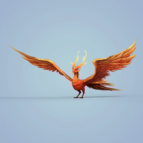 Fire Bird Phoenix - 3DOcean Item for Sale