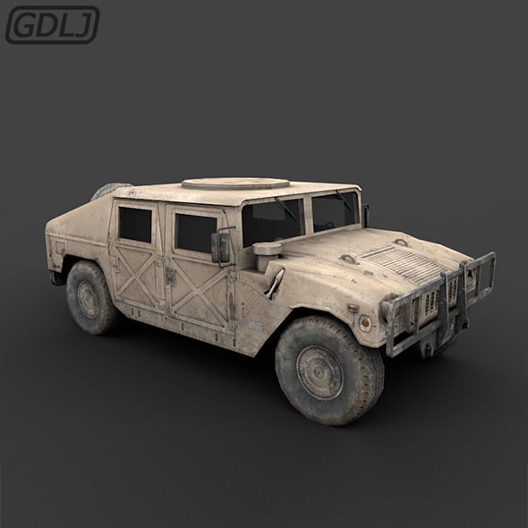 DC humvee "Low Poly" with Full textures - 3DOcean Item for Sale