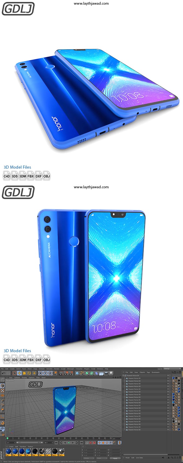 Huawei Honor 8X - 3DOcean Item for Sale