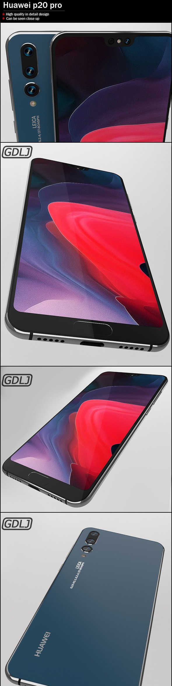 Huawei P20 Pro - 3DOcean Item for Sale