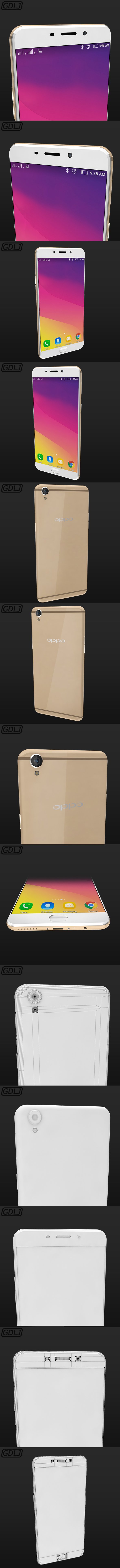 Oppo R9 Plus Gold - 3DOcean Item for Sale