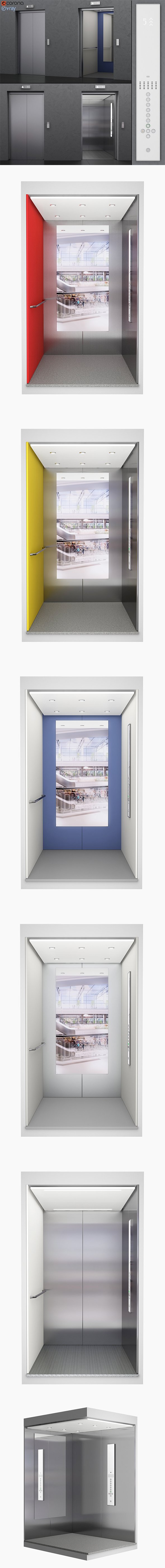 Elevator Kone MONOSPACE 500 - 3DOcean Item for Sale