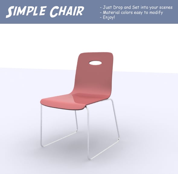 Simple Chair - 3DOcean Item for Sale